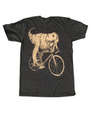 T-Rex on a Bicycle Men’s T-Shirt - Classic Tee - Black / XS - Unisex Tees