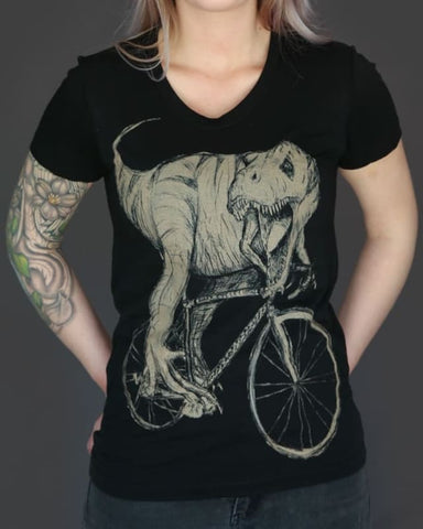 T-Rex on a Bicycle Women's T-Shirt