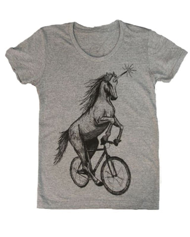 Unicorn on a Bike Women's T-Shirt