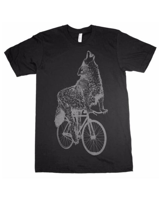 Wolf on a Bicycle Men’s T-Shirt