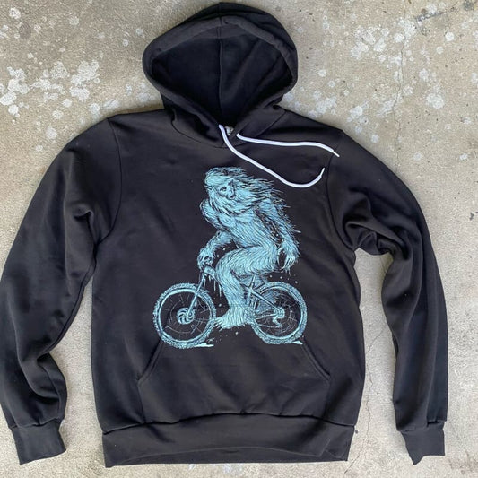 Yeti on A Bicycle Men’s Hoodie - Unisex Tees
