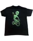 Alien on A Bicycle Men’s/Unisex Shirt - 90’s Heavy Tee - Black / XS - Unisex Tees