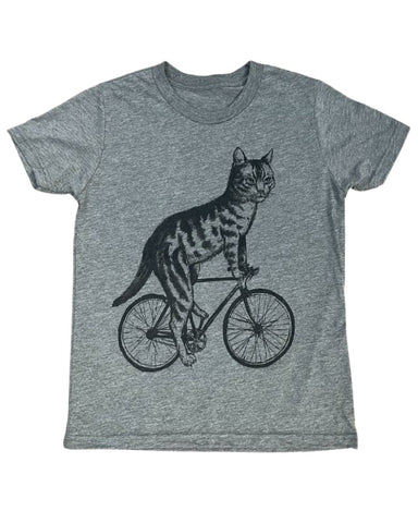 Cat on a Bicycle Youth Shirt