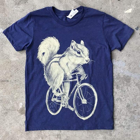 Chipmunk on a Bicycle Youth Shirt