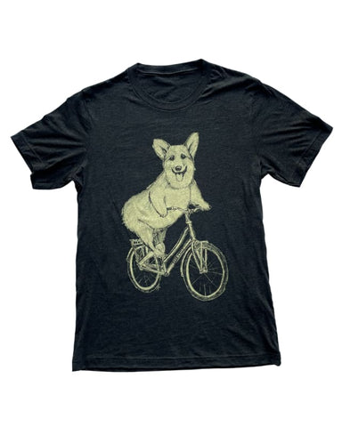 Corgi on A Bicycle Men's/Unisex Shirt