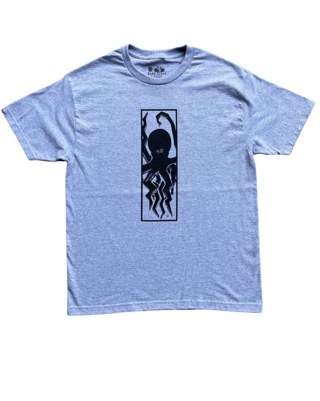 Folkin’ Cycloptopus Men’s/Unisex Shirt - 90’s Heavy Tee - Heather Grey / S - Unisex Tees