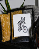 Frenchie on a Bike Print - Artwork
