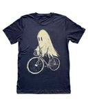 Ghost on A Bicycle Men’s/Unisex Shirt - 70’s Vintage Tee - Tri-Black / XS - Unisex Tees