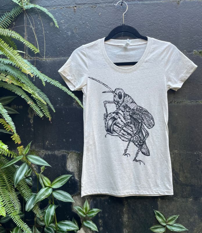 Grasshopper Playing a Hurdy Gurdy Women’s Shirt - Women’s