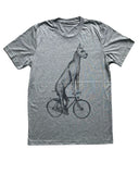 Great Dane on A Bicycle Men’s/Unisex Shirt - 70’s Vintage Tee - Tri-Grey / XS - Unisex Tees