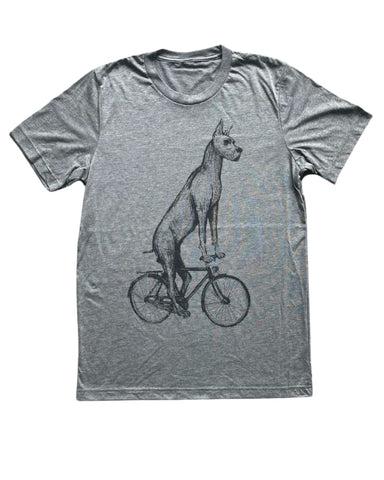 Great Dane on A Bicycle Men's/Unisex Shirt