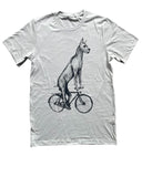 Great Dane on A Bicycle Men’s/Unisex Shirt - Classic Tee - Silver / XS - Unisex Tees