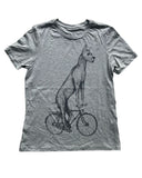Great Dane on A Bicycle Women’s Shirt - Standard Tee - Tri-Grey / S - Women’s