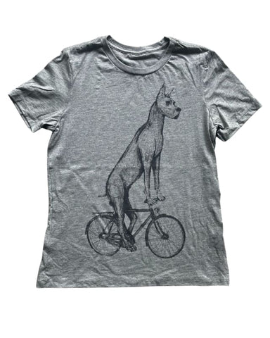 Great Dane on A Bicycle Women's Shirt