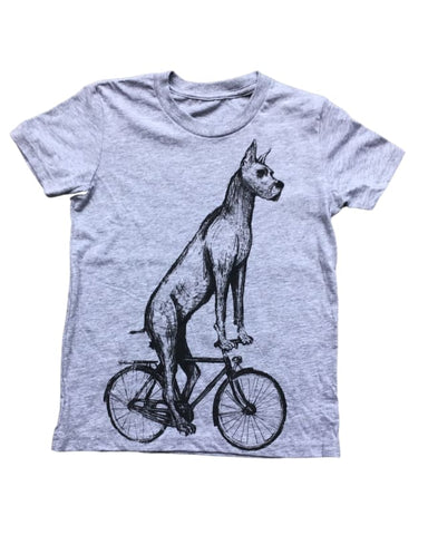 Great Dane on a Bicycle Youth Shirt