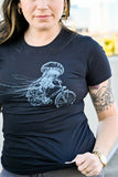 Jellyfish on a Bike Women’s Shirt - Ladies Tees