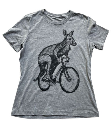 Kangaroo on A Bicycle Women's Shirt