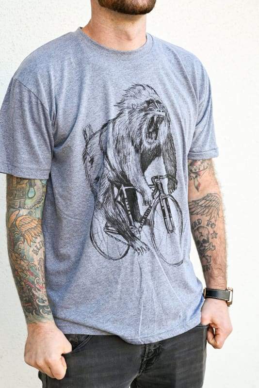Madril on A Bicycle Men’s/Unisex Shirt - Unisex/Mens Tee / Tri-Grey / XS - Unisex Tees