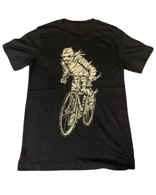 Mummy on A Bicycle Men’s/Unisex Shirt - Classic Tee - Black / XS - Unisex Tees