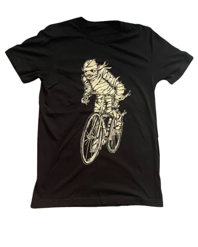 Mummy on a Bicycle Youth Shirt - Classic Tee - Black / YS