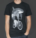 Orca on a Bicycle Mens T-Shirt - Unisex Tees