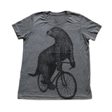 Otter on a Bicycle Kids T-Shirt - YS - Kids Shirts