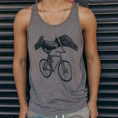 Pelican on a Bicycle Men's Tank Top
