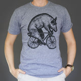 Pig on a Bicycle Mens T-Shirt - Unisex Tees