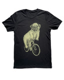 Pug on A Bicycle Men’s/Unisex Shirt - Classic Tee - Black / XS - Unisex Tees