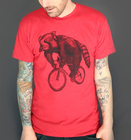 Red Panda on a Bicycle Men's T-Shirt