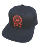 Red Wheel and Arrows Snapback Hat - Hats