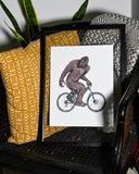 Sasquatch on a Bike Print - Artwork
