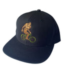 Sasquatch Riding a Bicycle Snapback Hat - Hats