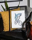Shark on a Bike Print - Artwork