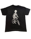 Skeleton on A Bicycle Men’s/Unisex Shirt - 90’s Heavy Tee - Black / XS - Unisex Tees