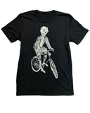 Skeleton on A Bicycle Men’s/Unisex Shirt - Classic Tee - Black / XS - Unisex Tees