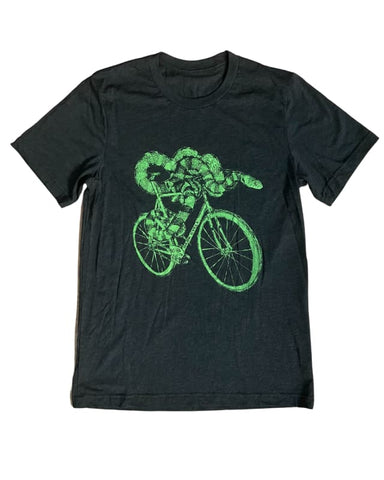 Snake on A Bicycle Men's/Unisex Shirt