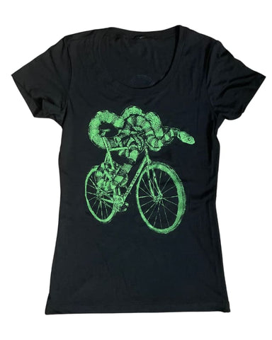 Snake on A Bicycle Women's Shirt