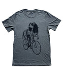 Spaniel on A Bicycle Men’s/Unisex Shirt - 70’s Vintage Tee - Tri-Grey / XS - Unisex Tees