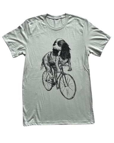 Spaniel on A Bicycle Men's/Unisex Shirt