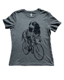 Spaniel on A Bicycle Women’s Shirt - Standard Tee - Tri-Grey / XS - Women’s
