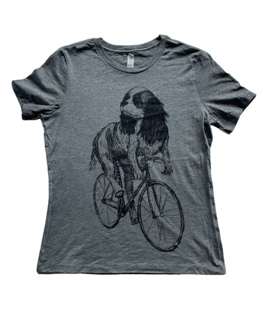 Spaniel on A Bicycle Women's Shirt