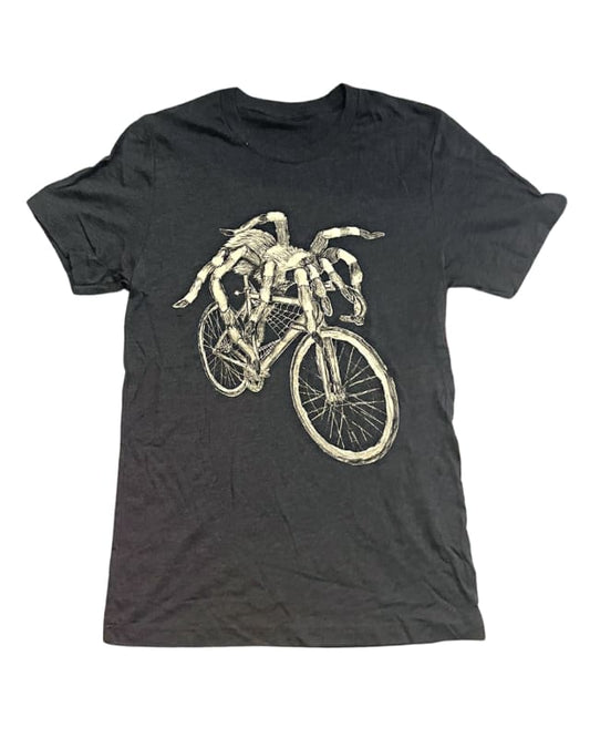 Spider on A Bicycle Men’s/Unisex Shirt - 70’s Vintage Tee - Tri-Black / XS - Unisex Tees