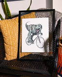 T-Rex on a Bike Print - Artwork