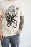 Tardigrade on A Bicycle Men’s Shirt - Unisex/Mens Tee / Tan / XS - Unisex Tees