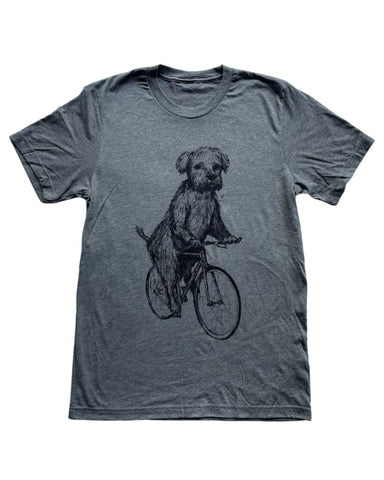 Terrier on A Bicycle Men's/Unisex Shirt