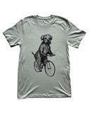 Terrier on A Bicycle Men’s/Unisex Shirt - Classic Tee - Silver / XS - Unisex Tees