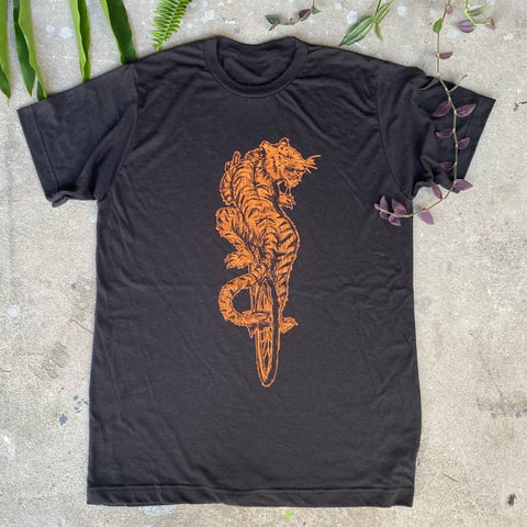 Tiger on A Bicycle Men's Shirt