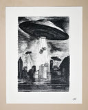 UFO Stealing a Bike Print - Artwork