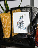 Unicorn on a Bike Print - Artwork